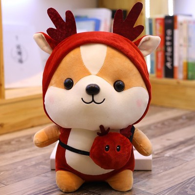 Gấu Bông Gối Ôm Chó Shiba Cosplay Size 25cm Cún Con Đáng Yêu Quà Tặng Cute Vải Co Dãn 4 Chiều