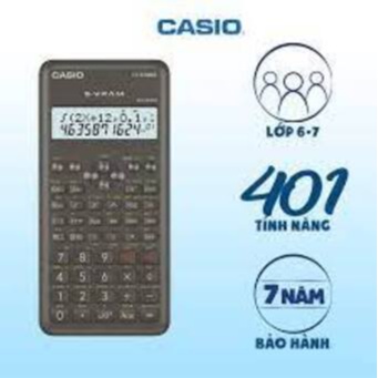 Máy Tính Khoa Học Casio FX570MS Đen - 401 Chức Năng, Màn Hình 2 Dòng