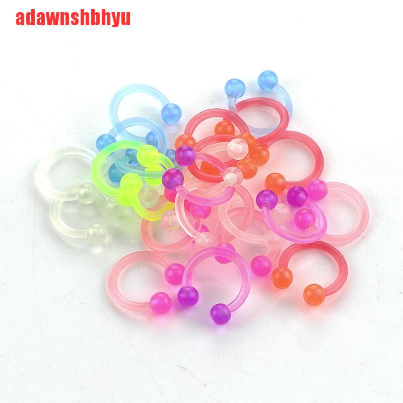 Bộ Khuyên Xỏ Mũi / Môi / Tai / Cơ Thể Bằng Acrylic Dạ Quang