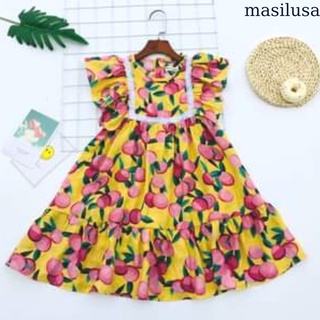 đầm lanh thái cho bé gái size đại