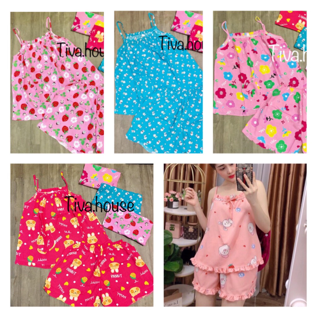 Set bộ tole áo 2 dây và quần đùi size lớn mã số 1
