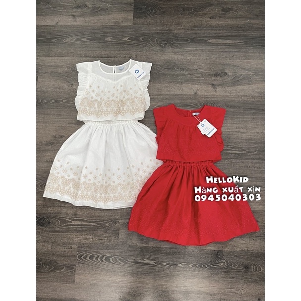 V124 - Váy đũi thêu cầu kỳ MOR bé gái