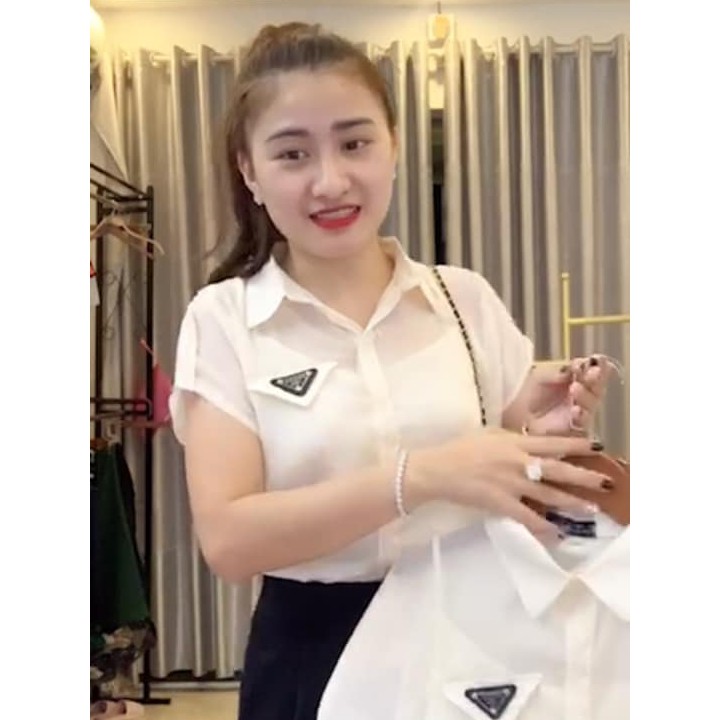 Sơ mi cổ đức cánh dơi logo ngực H2