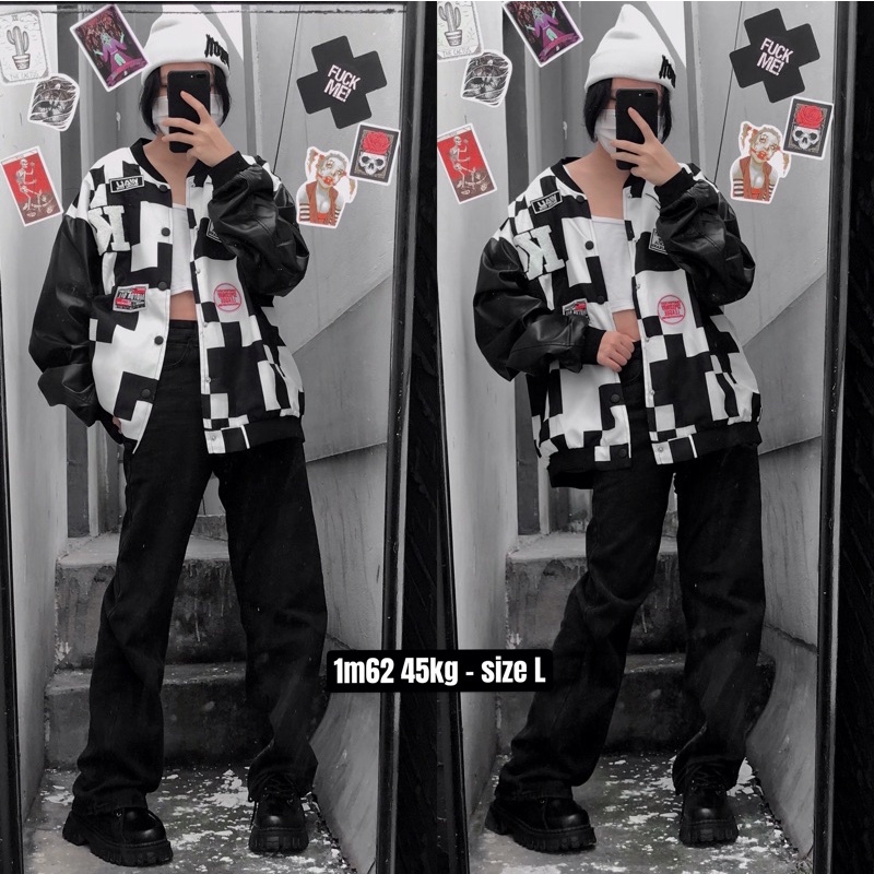 Checkered Varsity Jacket