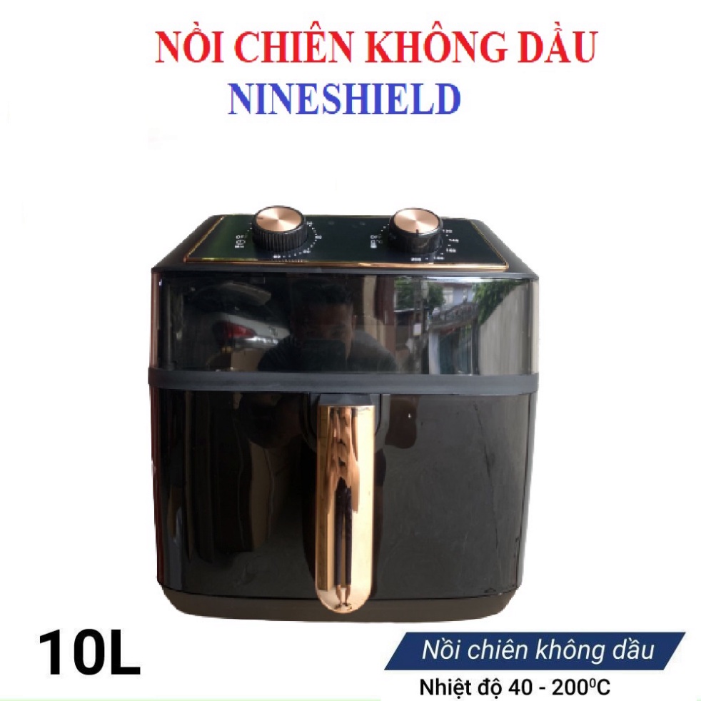 NỒI CHIÊN KHÔNG KHÍ NINESHIELD KB-8001M DUNG TÍCH LỚN 10 LÍT CÔNG SUẤT 1500W