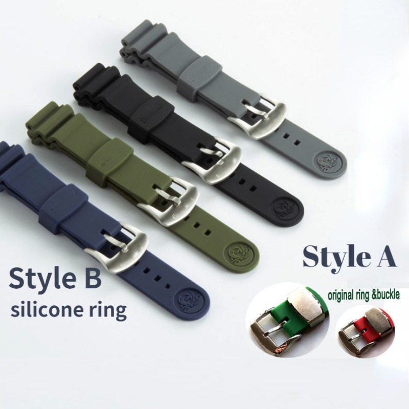 Dây Đeo Đồng Hồ 20mm 22mm Bằng Silicon Chống Nước Có Khóa Logo Cho Seiko Prospex Series SPR009 SKX007 SKX009
