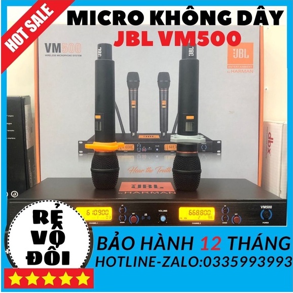 Micro không dây JBL Vm500, mic không dây jbl vm500, mic không dây.