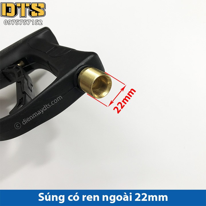 Súng xịt - súng rửa xe áp lực cao DTS2 mini Ren ngoài 22mm, cho máy rửa xe, máy xịt rửa áp lực cao