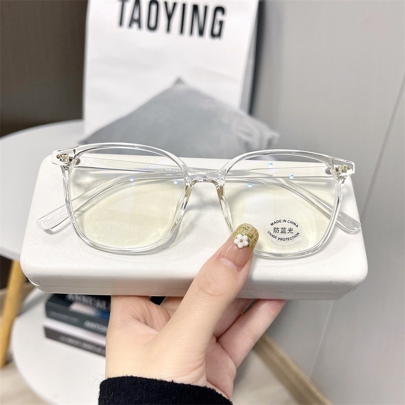 Mắt Kính TR90 Gọng Vuông Chống Ánh Sáng Xanh Siêu Nhẹ Có Thể Thay Thế Cho Nam Và Nữ