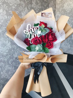 [Hannie Flower] Bó hoa sáp đỏ 10b