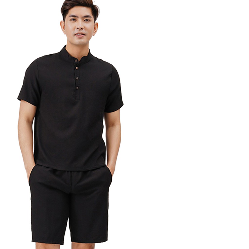 Sơ mi đũi nam bộ đũi nam cộc tay cổ tàu đẹp hàng cao cấp loại 1 Y | BigBuy360 - bigbuy360.vn