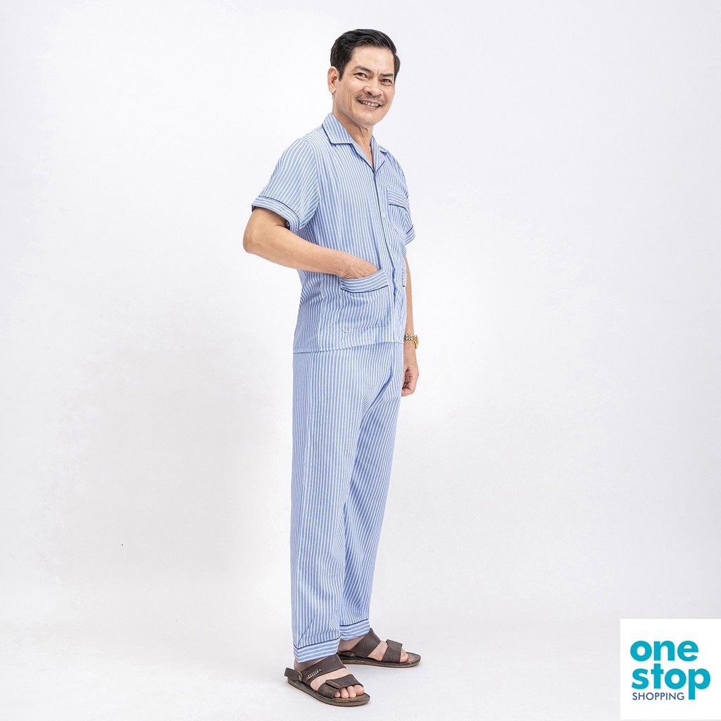 Bộ đồ pijama trung niên tay ngắn chất liệu vải kate one shop