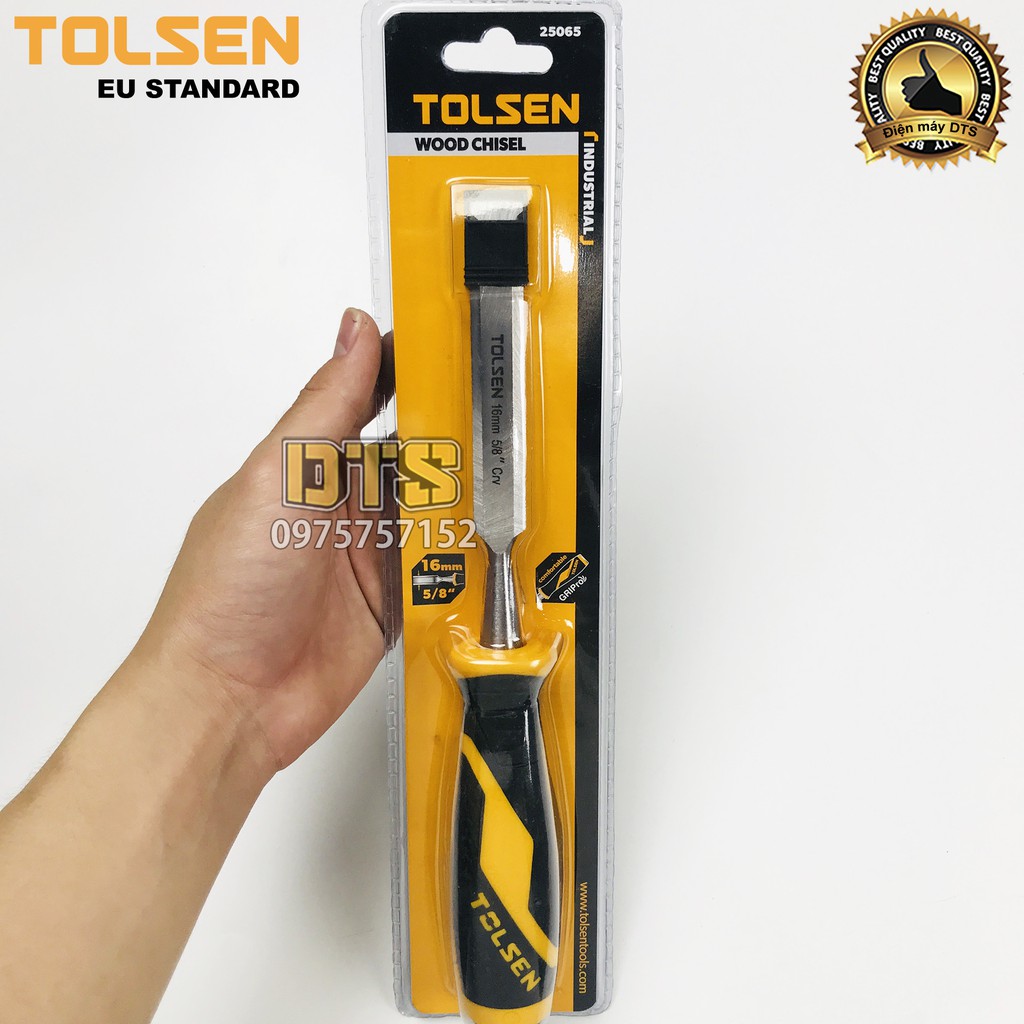 Đục gỗ mũi dẹt cầm tay chuẩn công nghiệp TOLSEN 16mm (5/8 inch) - Tiêu chuẩn xuất khẩu Châu Âu