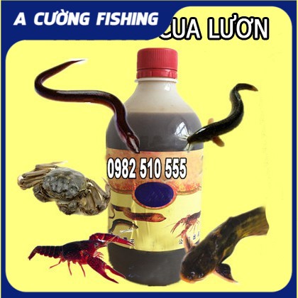 Mồi Nước Dụ Lươn- Tôm- Cua -Cá 500ml siêu nhậy