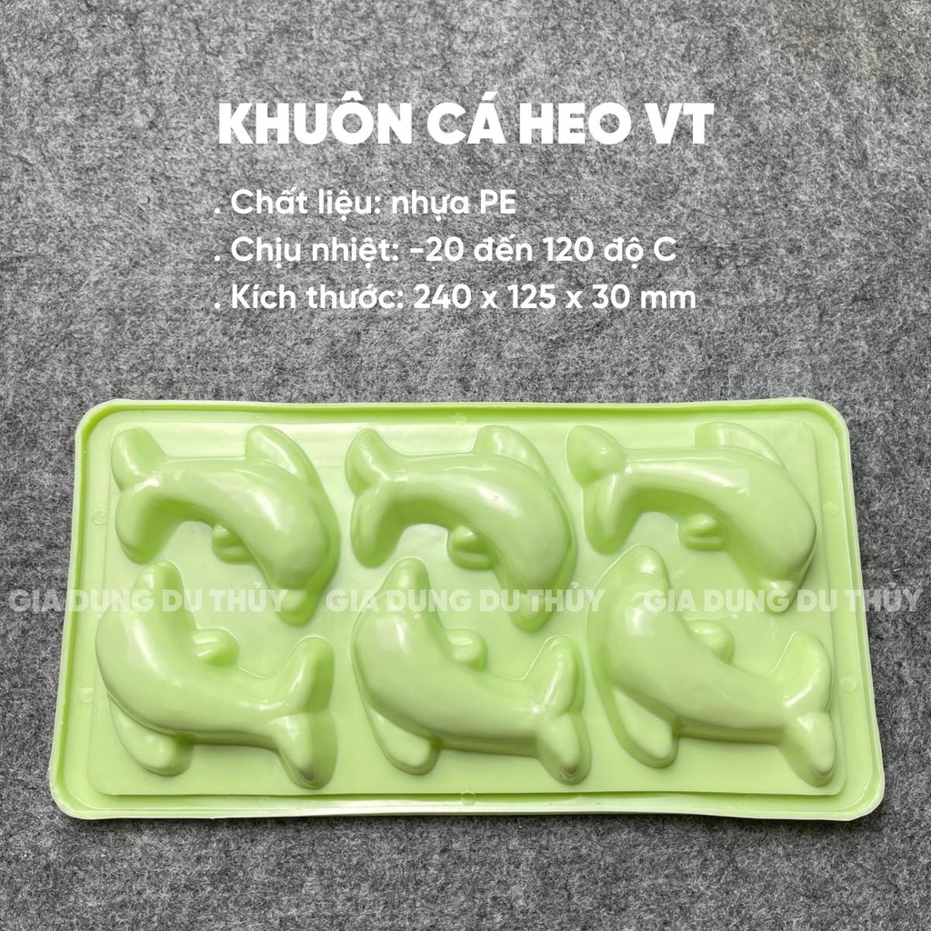 Khuôn Rau Câu, Khay Làm Đá Nhựa Chịu Nhiệt, hình bông, hình chữ cái, cá chép, thỏi vàng, gấu, bướm, chuột Vĩnh Trường