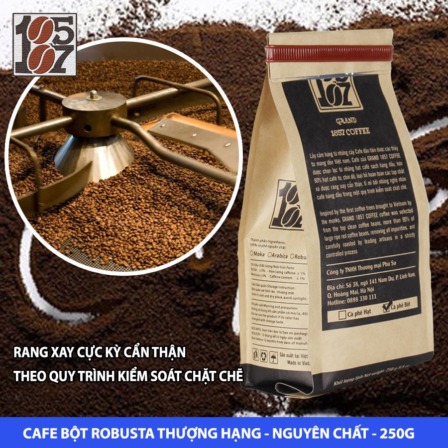 1KG Cà phê Robusta bột thượng hạng ❤️️ FREESHIP ❤️️ nguyên chất  không tạp chất không pha trộn tẩm ướp hương liệu