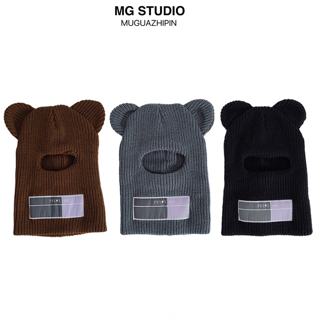 Mũ Dệt Kim MG STUDIO Thiết Kế Dạng Mặt Nạ Dễ Thương