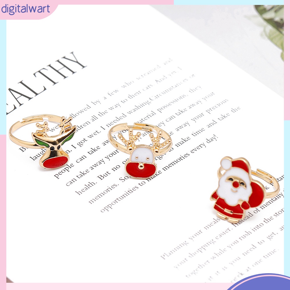 Nhẫn Hợp Kim Họa Tiết Chủ Đề Giáng Sinh Xinh Xắn Cho Nữ