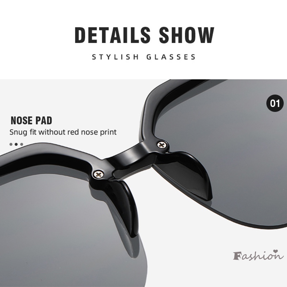 Kính Chống Nắng Nửa Vòng Tròng Oversize In Logo NY Thời Trang Cho Nam Và Nữ