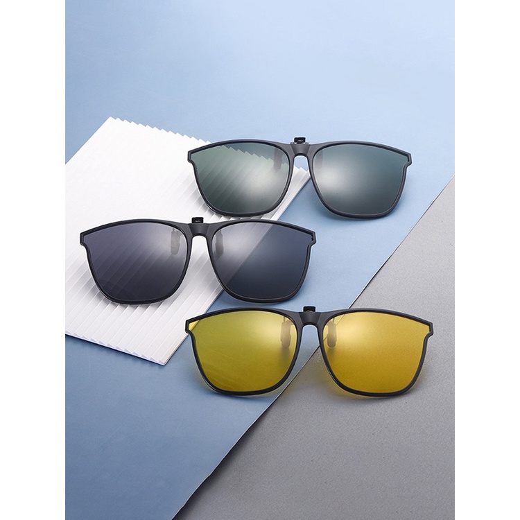 Kính Mát Dạng Lật Phân Cực Chống Tia UV400 Có Thể Thay Đổi Màu Sắc