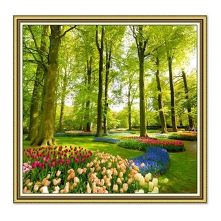Tranh dán tường HD Vườn hoa đẹp HTN0037K KT 50 x 50 cm