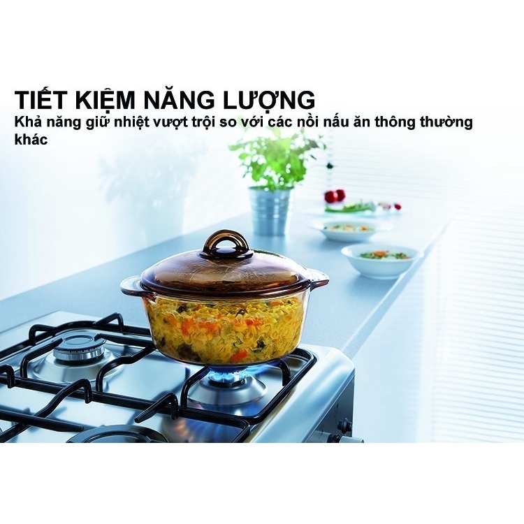 Nồi thủy tinh Luminarc Vitro Granite 1.5L - CHÍNH HÃNG