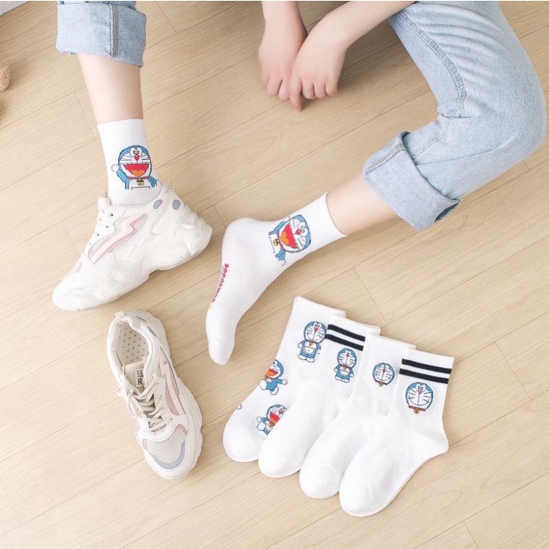 Vớ Tất Cổ Cao Doremon xinh xắn freesize 36-42 dành cho cả nam và nữ