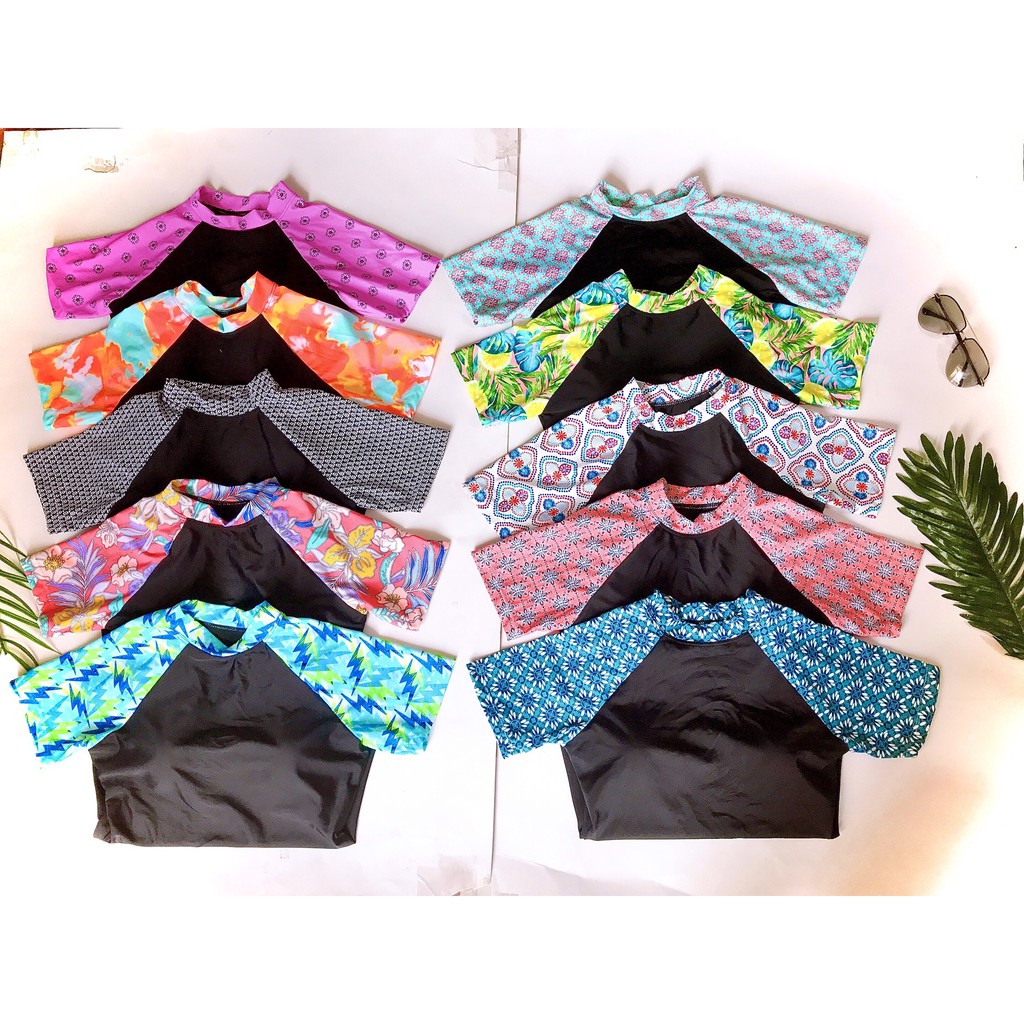 Bikini, Đồ Bơi Đi Biển Hai Mảnh Áo Ngắn Tay Quần Đùi Nhiều Màu KG0071 ODERI | BigBuy360 - bigbuy360.vn