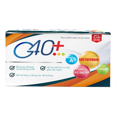 G40+ Bổ Sung Vitamin Và Khoáng Chất Cho Cơ Thể
