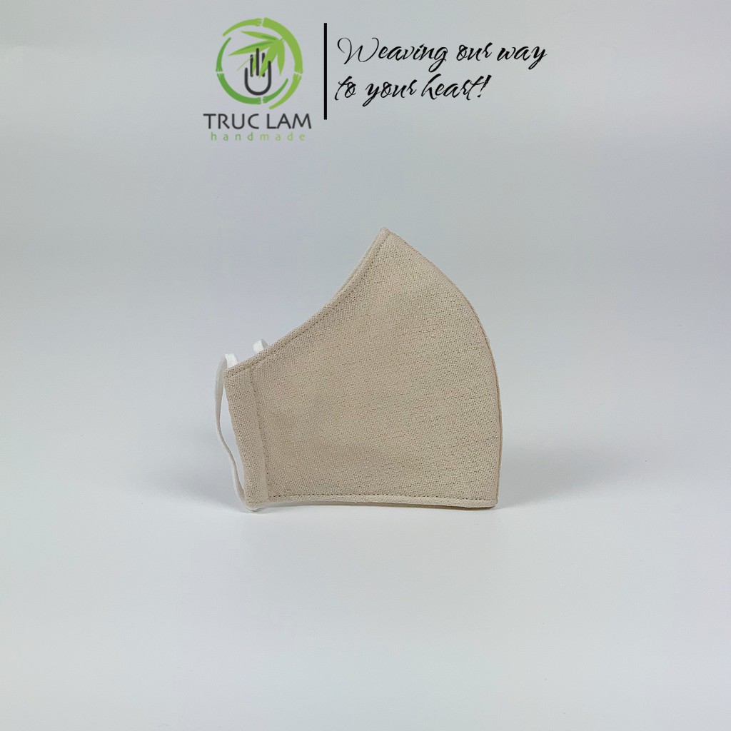 Khẩu Trang Cho Bé Vải Linen Sạch Có Ba Lớp Kháng Khuẩn Trúc Lâm Handmade