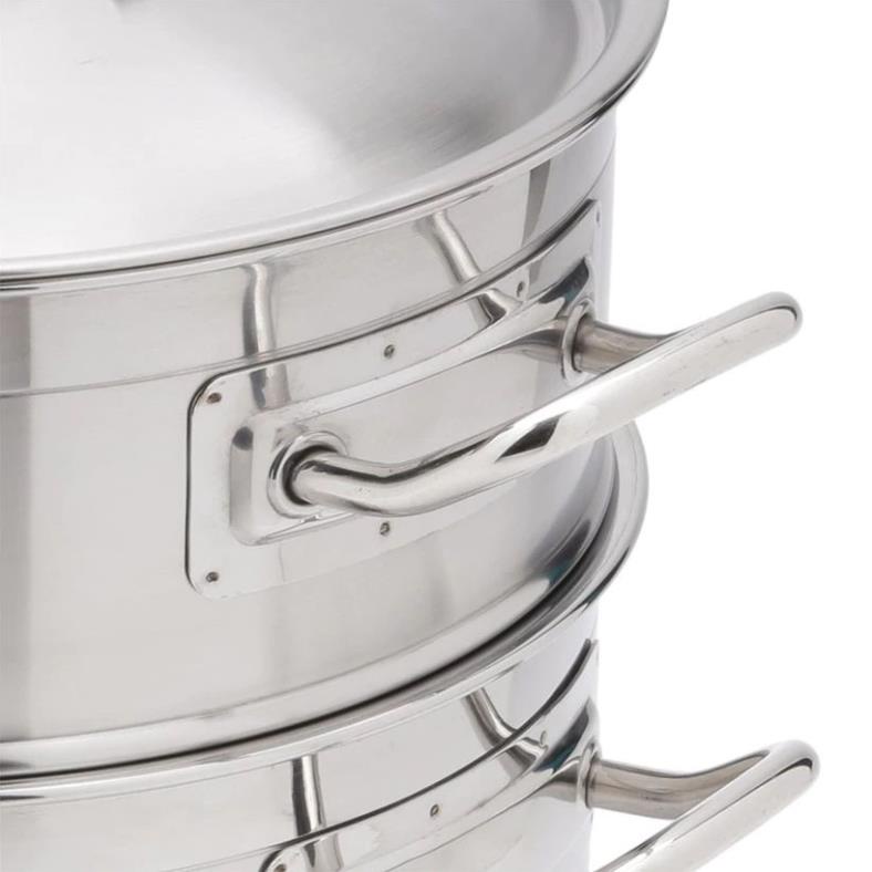 Bộ Nồi Xửng Hấp Inox 3 Đáy Fivestar 32cm 18 Lít Nắp Inox-nồi đun bếp từ,hấp bánh,nấu xôi- Bảo Hành 6Tháng Chính Hãng
