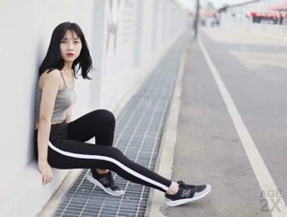 Quần Legging Da Cá 1 Sọc