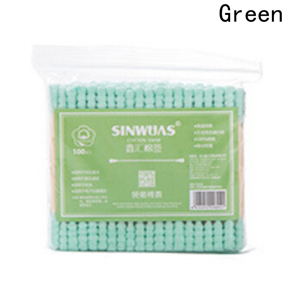 Túi 100 tăm bông hai đầu tiện dụng chất lượng cao