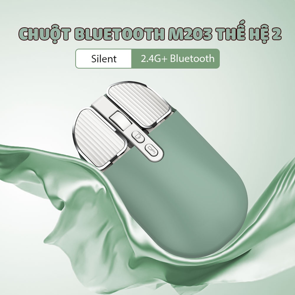 CHUỘT BLUETOOTH VĂN PHÒNG M203 THẾ HỆ 2| MÀU SẮC MỚI- MỎNG HƠN – ĐẸP HƠN.