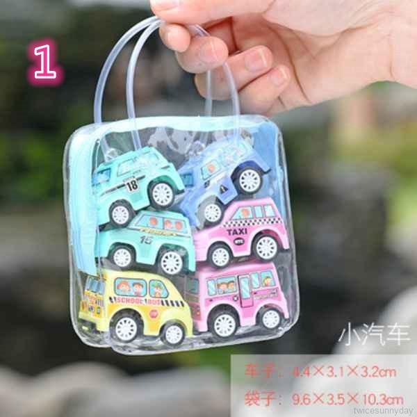 set 6 xe đồ chơi mini lên dây cót vui nhộn cho bé