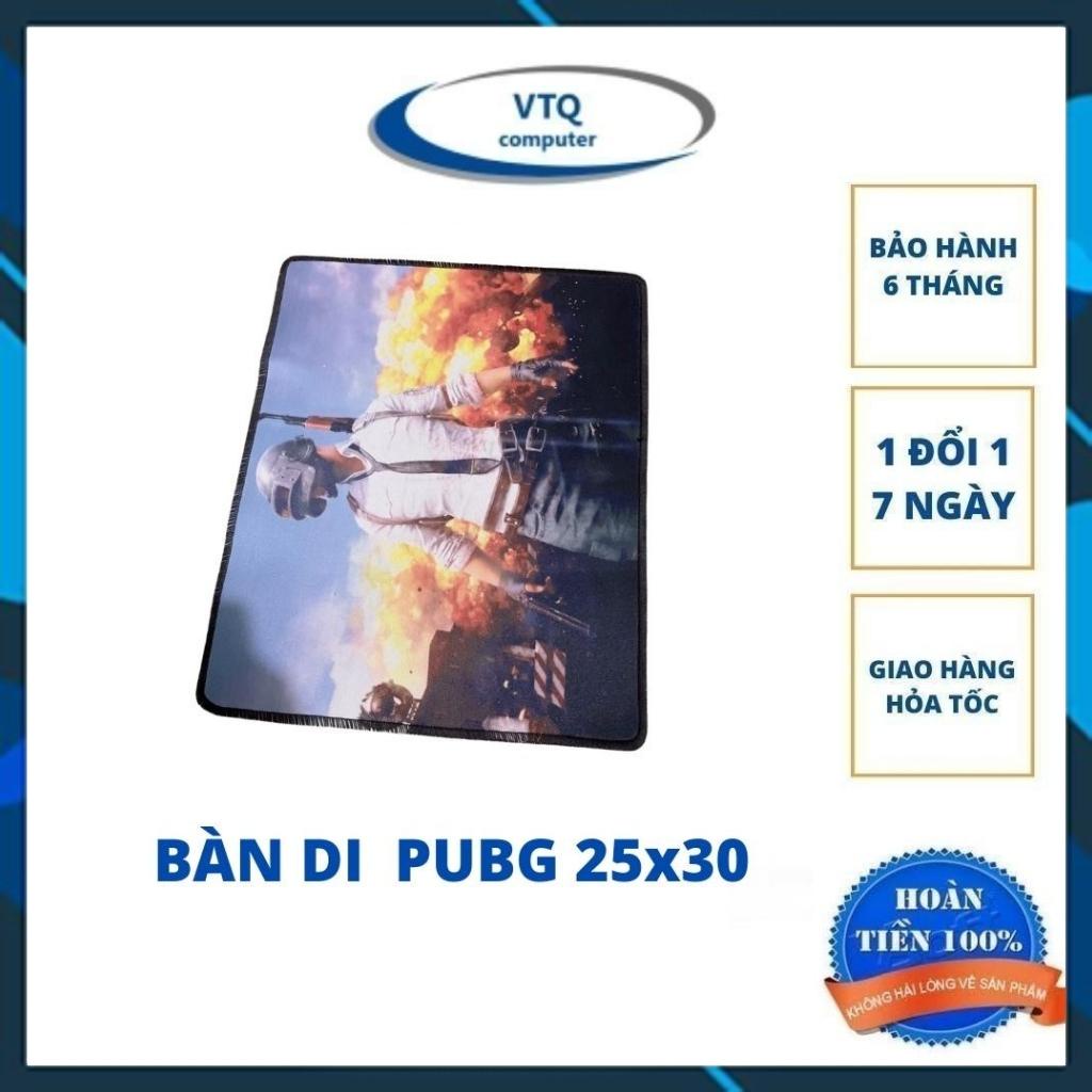 Bàn di chuột lót chuột cỡ 25X30cm hình PUBG bo viền chất liệu vải tốt