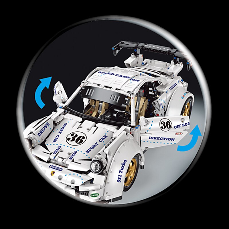 đồ chơi giáo dục Lắp ráp Mô hình Siêu xe  QC016 High-Tech Car Toys The Widebody Super RC Race Car điều khiển từ xa