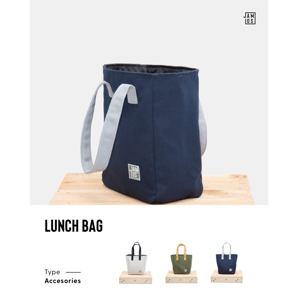 Túi vải canvas đựng hộp cơm, chai nước Lunch Bag Jamlos