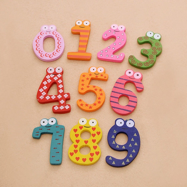 Từ số Chữ cái tiếng Anh tự dính giáo dục tủ lạnh dán từ tính trẻ sơ sinh phim hoạt hình bằng gỗ giáo dục sớm đồ chơi cha mẹ-con