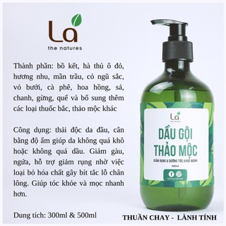 Combo Gội Xả Tắm Thảo Mộc Handmade Size Lớn (500ml)
