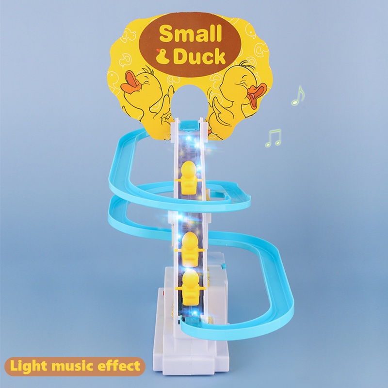 Bộ đồ chơi lắp ráp mô hình HYG Toys cầu thang chạy điện có âm thanh và đèn dành cho trẻ em