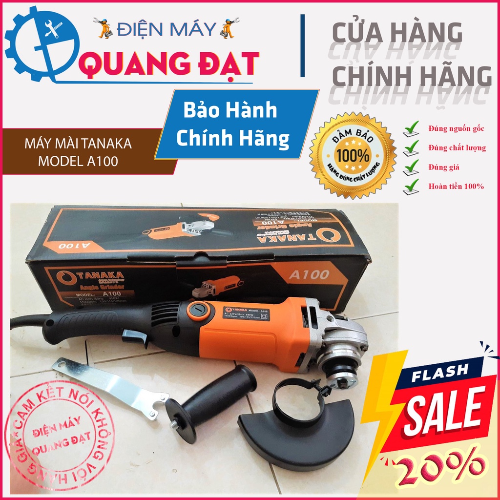 Máy Mài Tanaka A100 | Công Xuất 950W | Lõi Đồng 100% | Tặng Kèm Đá Mài | Bảo Hành 12 Tháng