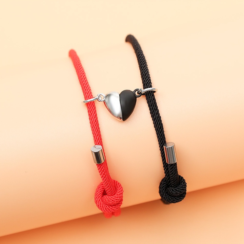 Set 2 vòng tay kim loại mặt hình khủng long nhiều màu sắc có khóa nam châm