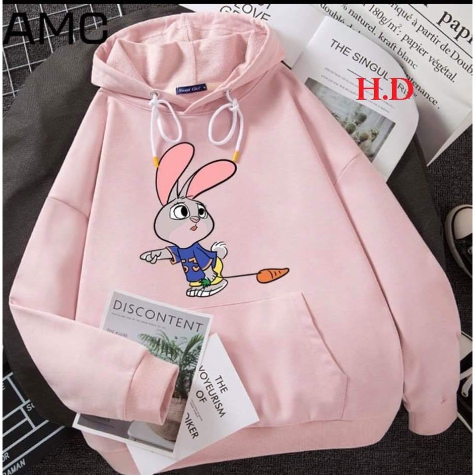 Áo hoodie thỏ áo xanh HARI1120