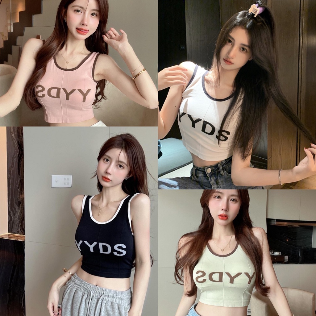 Áo Bra Nữ Dáng Croptop Kèm Đệm Ngực Xuất Hàn Mẫu Mới Hottrend YYD