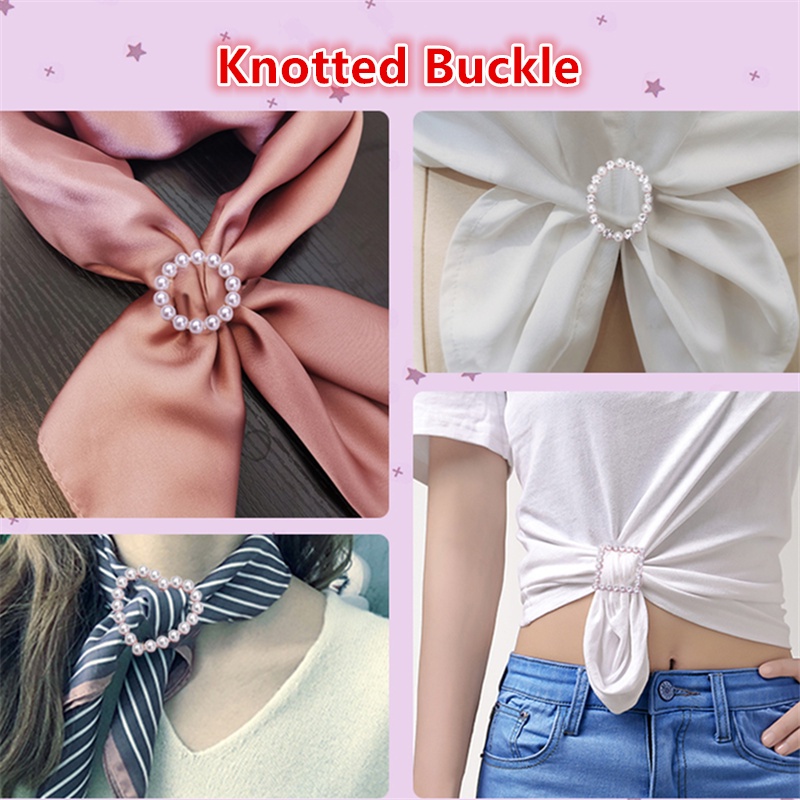 Khóa Thắt Nút Thắt Nút Đính Đá Ngọc Trai Dùng Trang Trí Áo Thun/Khăn Choàng Cổ/Thắt Lưng
