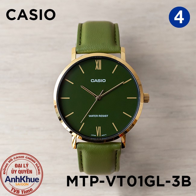 Đồng hồ nam dây da Casio Standard chính hãng Anh Khuê MTP-VT01 Series