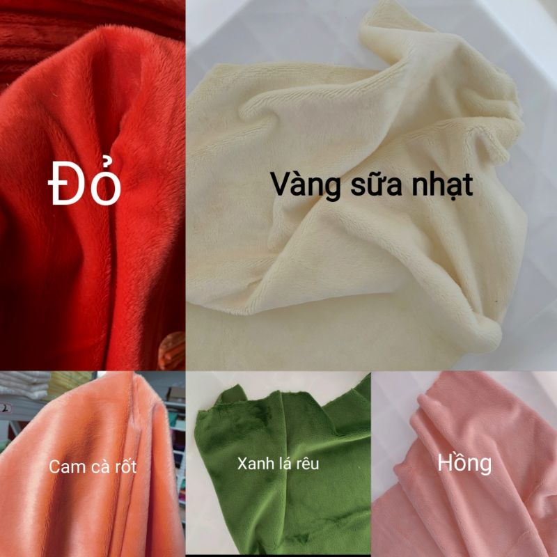 Vải tóc doll, vải lông nhung 3-5mm TRẮNG, ĐEN và các màu như hình, mềm mịn may tóc doll