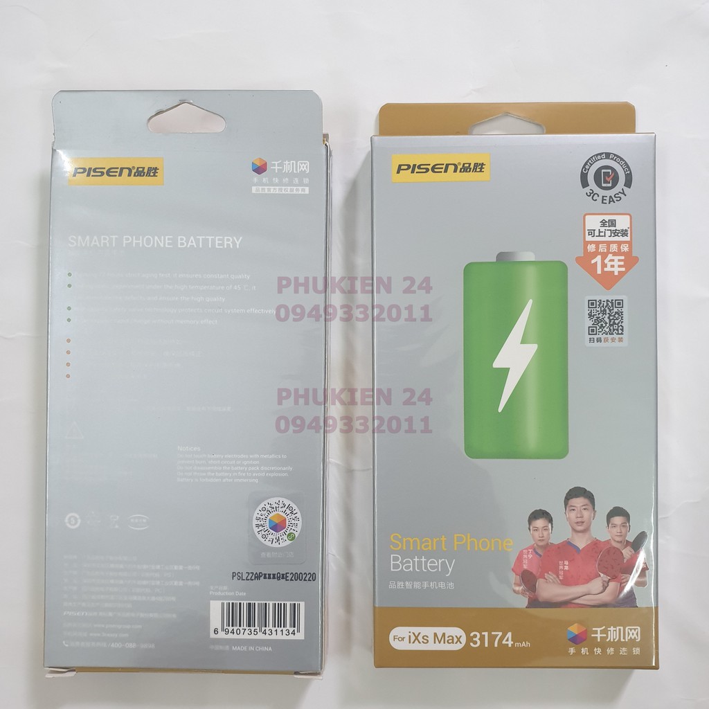 Pin IP nội địa dung lượng chuẩn bảo hành 12 tháng