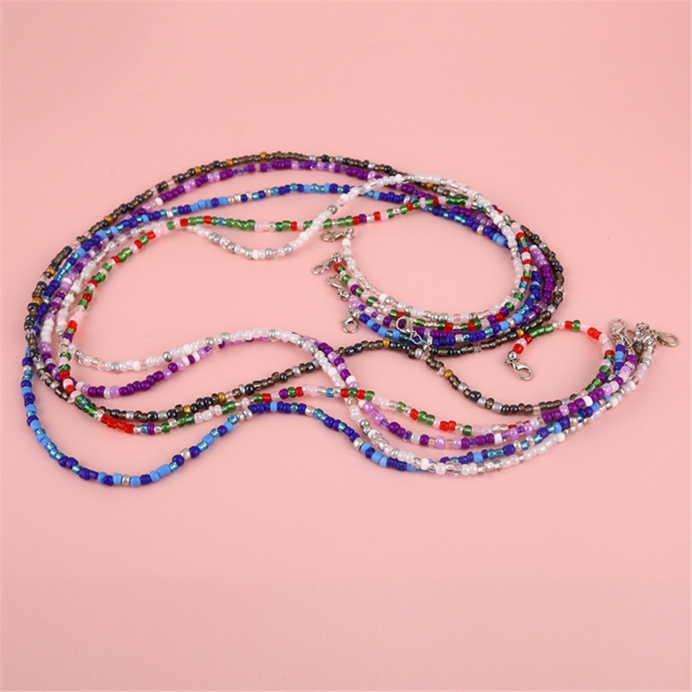 Dây đeo giữ kính/khẩu trang chuỗi hạt nhiều màu chống trượt cho nam và nữ